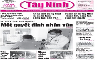 Điểm báo in Tây Ninh ngày 17.07.2017