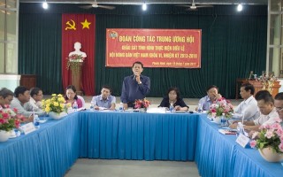 Trung ương Hội Nông dân Việt Nam: Khảo sát tình hình thực hiện Điều lệ Hội Nông dân ở Tây Ninh