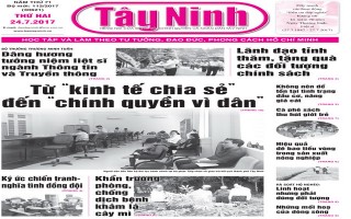 Điểm báo in Tây Ninh ngày 24.07.2017