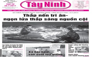 Điểm báo in Tây Ninh ngày 26.07.2017