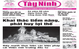 Điểm báo in Tây Ninh ngày 31.07.2017