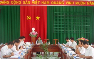 Đoàn kiểm tra UBKT Trung ương làm việc với Ban Thường vụ Huyện ủy Gò Dầu
