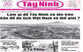 Điểm báo in Tây Ninh ngày 02.08.2017