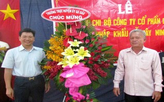 Thành lập Chi bộ Công ty CP chế biến, xuất nhập khẩu Gỗ Tây Ninh