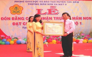 Trường Mầm non Xa Mát II đạt chuẩn quốc gia mức độ 1