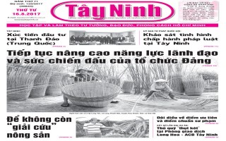 Điểm báo in Tây Ninh ngày 16.08.2017