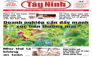 Điểm báo in Tây Ninh ngày 19.08.2017