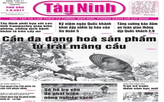 Điểm báo in Tây Ninh ngày 01.09.2017