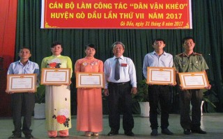 Gò Dầu tổ chức hội thi Cán bộ làm công tác dân vận khéo