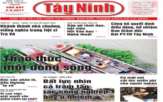 Điểm báo in Tây Ninh ngày 02.09.2017