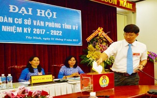 Văn phòng Tỉnh ủy tiến hành Đại hội Công đoàn cơ sở