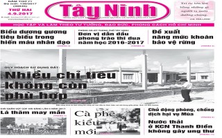Điểm báo in Tây Ninh ngày 04.09.2017