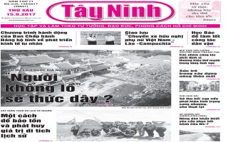Điểm báo in Tây Ninh ngày 15.09.2017