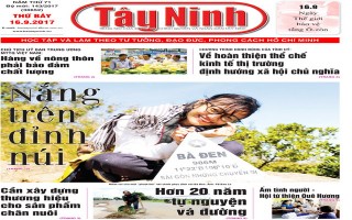 Điểm báo in Tây Ninh ngày 16.09.2017