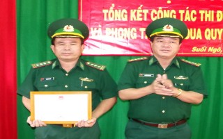 Ban Chỉ đạo 389 Tây Ninh: Khen thưởng đột xuất Đồn biên phòng Kà Tum