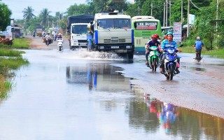 Nhiều điểm ngập nước trên đường 785