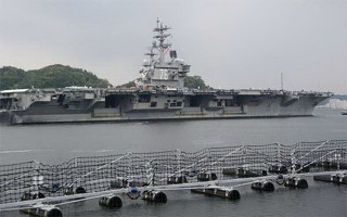 Siêu tàu sân bay Mỹ tập trận sát sườn Triều Tiên