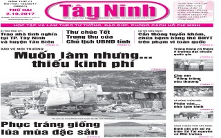 Điểm báo in Tây Ninh ngày 02.10.2017