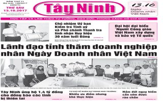 Điểm báo in Tây Ninh ngày 13.10.2017