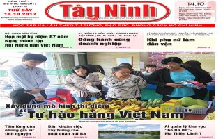 Điểm báo in Tây Ninh ngày 14.10.2017