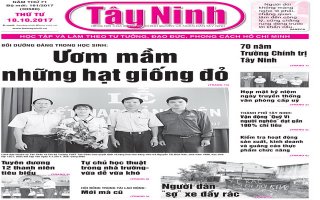 Điểm báo in Tây Ninh ngày 18.10.2017