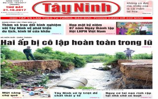 Điểm báo in Tây Ninh ngày 21.10.2017