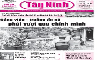 Điểm báo in Tây Ninh ngày 23.10.2017
