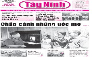 Điểm báo in Tây Ninh ngày 27.10.2017
