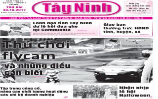 Điểm báo in Tây Ninh ngày 30.10.2017