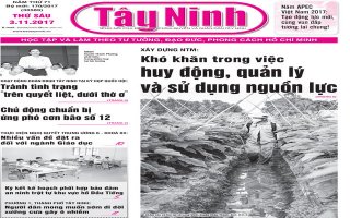 Điểm báo in Tây Ninh ngày 03.11.2017