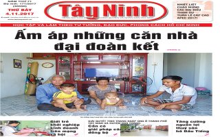 Điểm báo in Tây Ninh ngày 04.11.2017