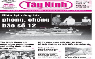 Điểm báo in Tây Ninh ngày 06.11.2017