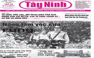 Điểm báo in Tây Ninh ngày 08.11.2017
