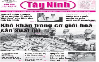 Điểm báo in Tây Ninh ngày 10.11.2017
