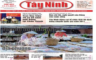 Điểm báo in Tây Ninh ngày 11.11.2017