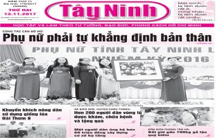Điểm báo in Tây Ninh ngày 13.11.2017