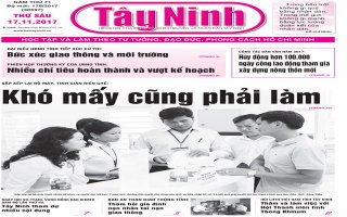 Điểm báo in Tây Ninh ngày 17.11.2017