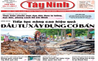 Điểm báo in Tây Ninh ngày 25.11.2017