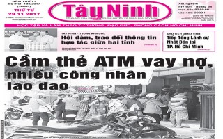 Điểm báo in Tây Ninh ngày 29.11.2017