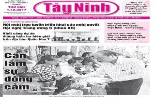 Điểm báo in Tây Ninh ngày 01.12.2017