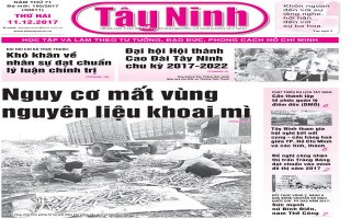 Điểm báo in Tây Ninh ngày 11.12.2017