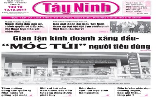 Điểm báo in Tây Ninh ngày 13.12.2017