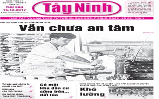 Điểm báo in Tây Ninh ngày 15.12.2017