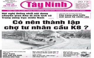 Điểm báo in Tây Ninh ngày 20.12.2017