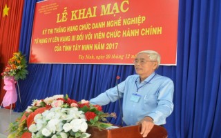 80 thí sinh tham dự kỳ thi thăng hạng viên chức hành chính năm 2017