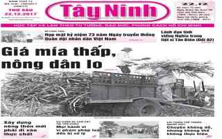 Điểm báo in Tây Ninh ngày 22.12.2017