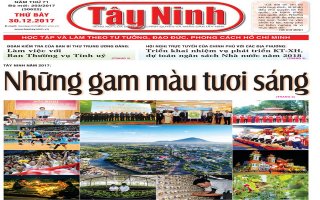 Điểm báo in Tây Ninh ngày 30.12.2017