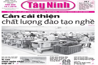 Điểm báo in Tây Ninh ngày 19.01.2018
