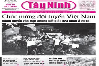 Điểm báo in Tây Ninh ngày 24.01.2018