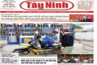 Điểm báo in Tây Ninh ngày 27.01.2018